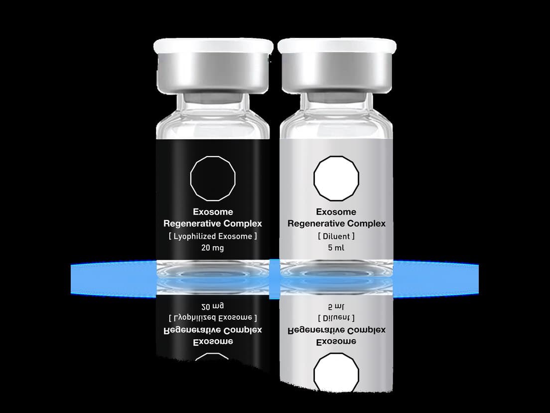 BENEV Exosome Regenerative Complex vials used for post-treatment application at Neoderma in Anaheim